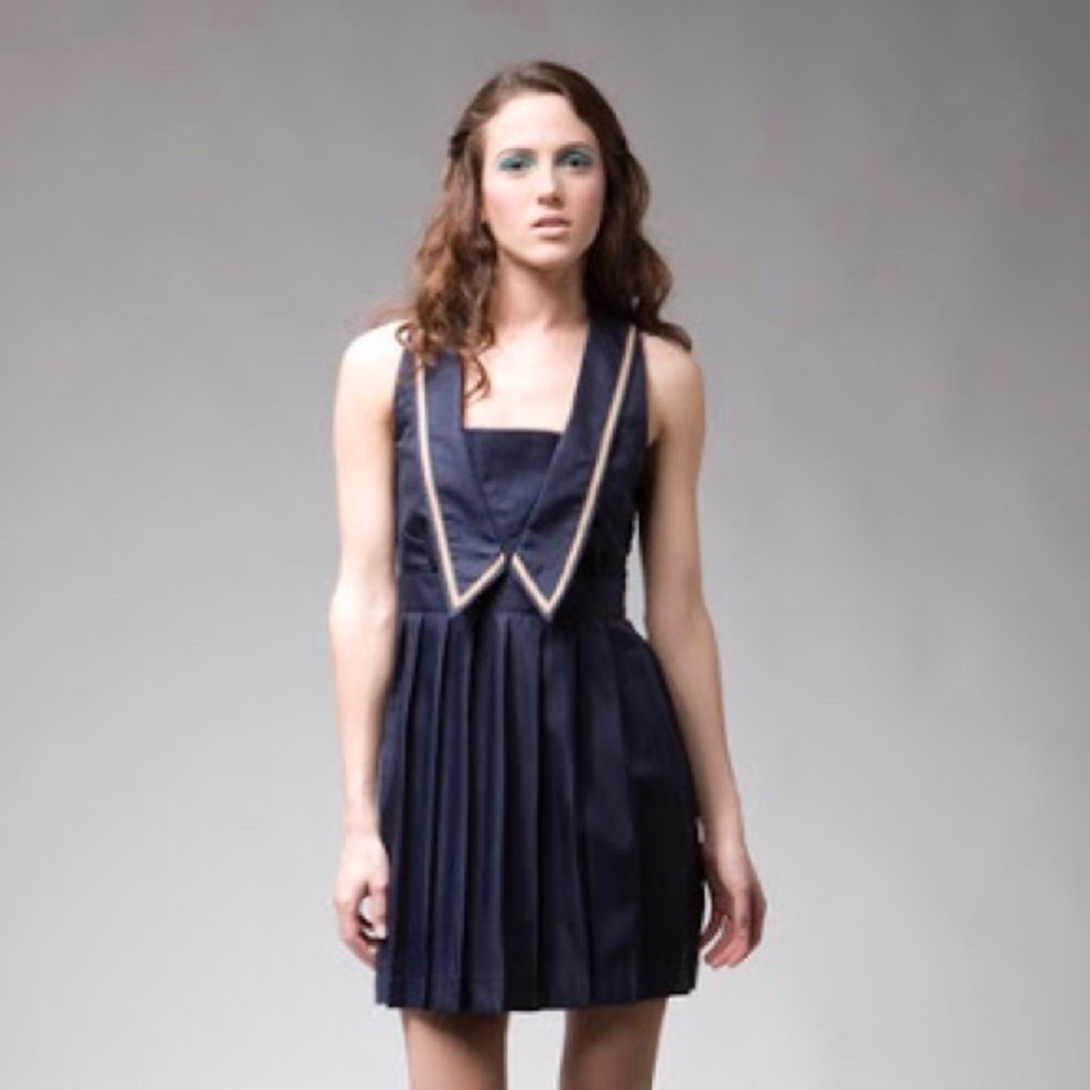 Dear Creatures Bells of London dress in Navy